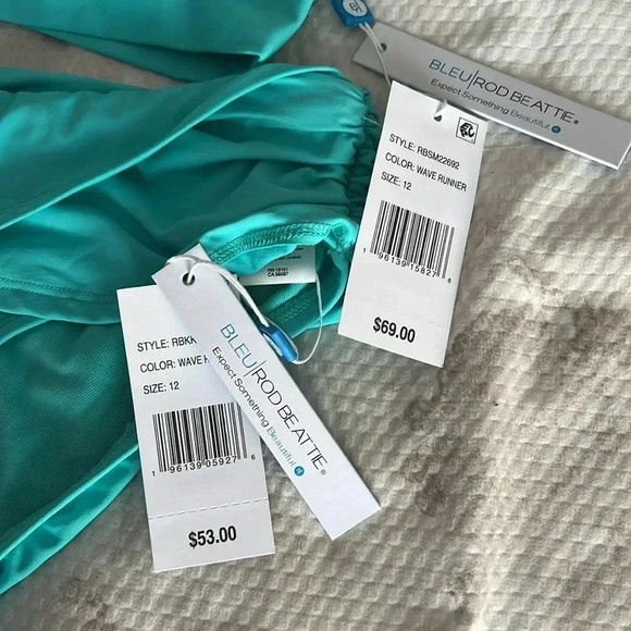 Bleu Rod Beattie V-Neck Banded Halter Bikini Top and Bikini Bottom - Picture 10 of 11